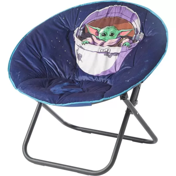 Marvel Avengers Captain America Plush Folding Saucer Chair with 32" Folding and Metal Frame for Kids,Teens,Adults
