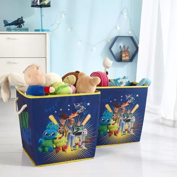 Idea Nuova JoJo Square Storage Bin with Handles, Set of 2, Siwa