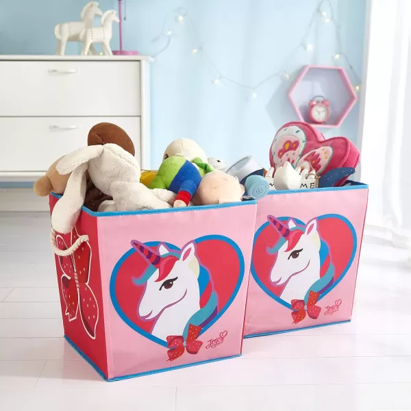 Idea Nuova JoJo Square Storage Bin with Handles, Set of 2, Siwa