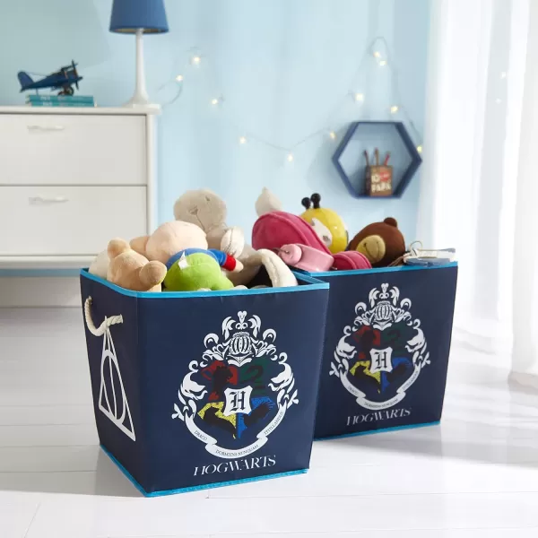 Idea Nuova JoJo Square Storage Bin with Handles, Set of 2, Siwa