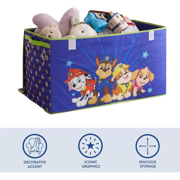 Idea Nuova Nickelodeon Paw Patrol Chase, Marshall and Skye Collapsible Children’s Storage Trunk, Durable with Lid