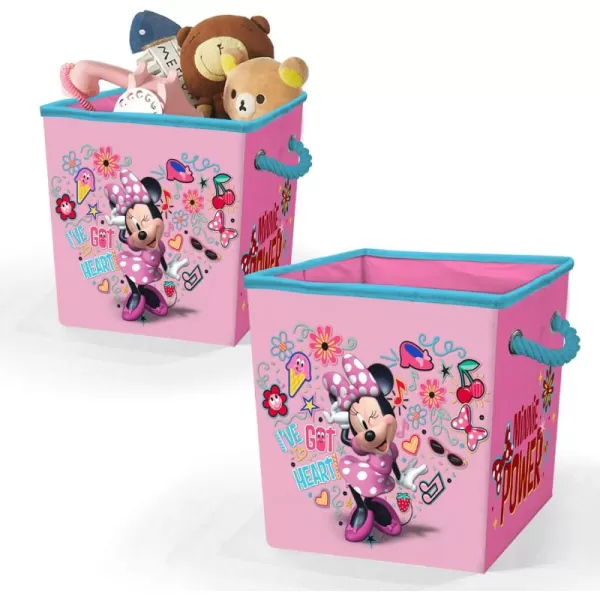 Idea Nuova JoJo Square Storage Bin with Handles, Set of 2, Siwa
