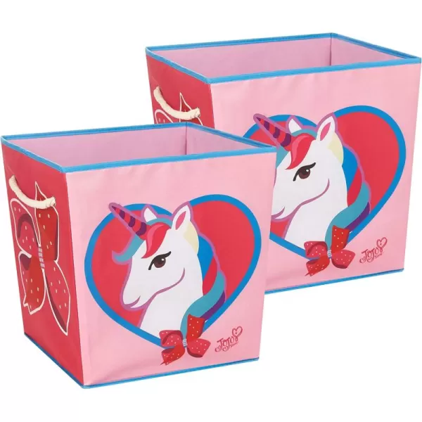 Idea Nuova JoJo Square Storage Bin with Handles, Set of 2, Siwa