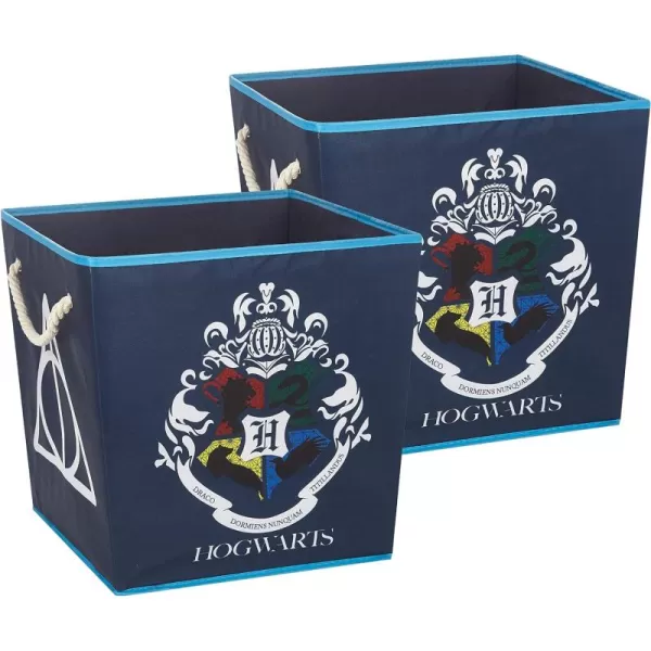 Idea Nuova JoJo Square Storage Bin with Handles, Set of 2, Siwa