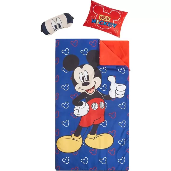 Disney Frozen 2 Giftable Sleepover Set with Sleeping Bag, Pillow &amp; Bonus Eye Mask, Ages 3+, 26"x46", Multicolor