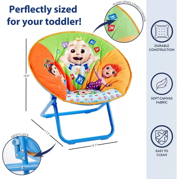 Avengers Toddler 19” Folding Saucer Chair with Cushion, Metal, Ages 3+