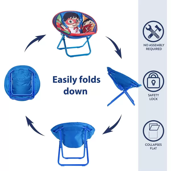 Avengers Toddler 19” Folding Saucer Chair with Cushion, Metal, Ages 3+