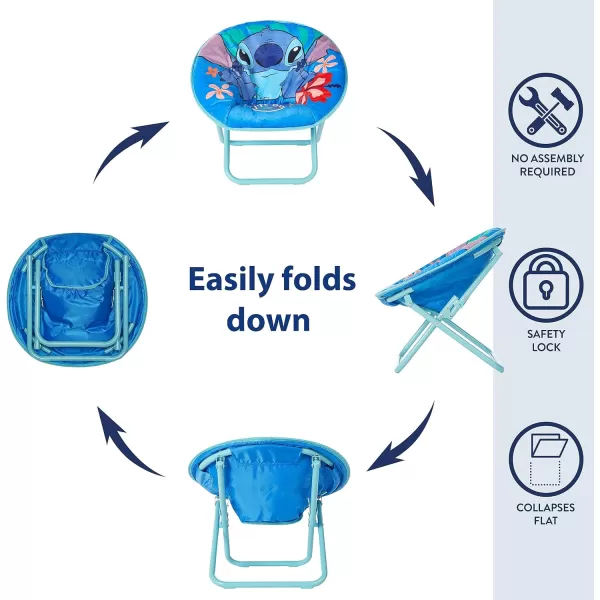 Avengers Toddler 19” Folding Saucer Chair with Cushion, Metal, Ages 3+