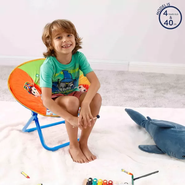Avengers Toddler 19” Folding Saucer Chair with Cushion, Metal, Ages 3+