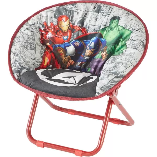 Avengers Toddler 19” Folding Saucer Chair with Cushion, Metal, Ages 3+