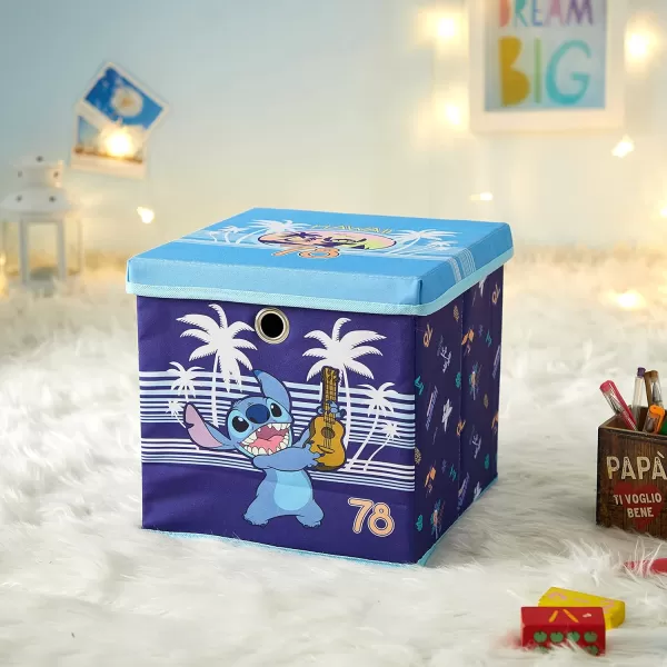 Idea Nuova Winnie the Pooh Collapsible Storage Cube with removable Lid, 10" Wx10 Hx10 D