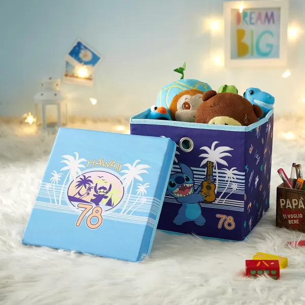 Idea Nuova Winnie the Pooh Collapsible Storage Cube with removable Lid, 10" Wx10 Hx10 D