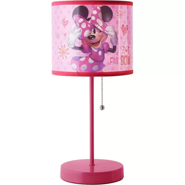 Disney Mickey Mouse 90th Anniversary Stick Table Kids Lamp With Pull Chain, Themed Printed Decorative Shade