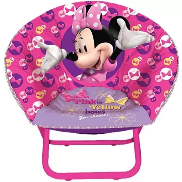 Idea Nuova Disney Minnie Mouse Toddler Saucer Chair, Plastic