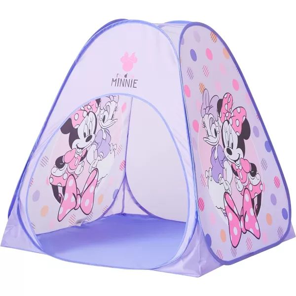 Disney Mickey Mouse 3 Piece Slumber Set with Kids Indoor Outdoor UPF 30+ Pop Up Play Tent with Pillow and Flashlight