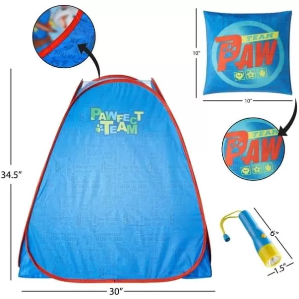 Disney Mickey Mouse 3 Piece Slumber Set with Kids Indoor Outdoor UPF 30+ Pop Up Play Tent with Pillow and Flashlight