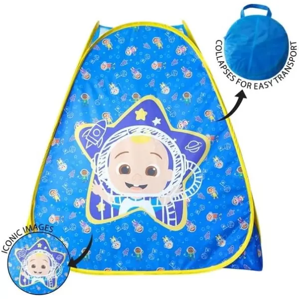 Disney Mickey Mouse 3 Piece Slumber Set with Kids Indoor Outdoor UPF 30+ Pop Up Play Tent with Pillow and Flashlight