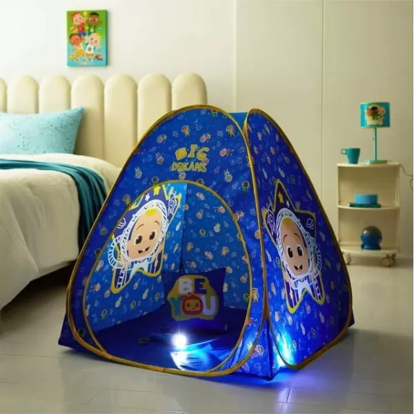 Disney Mickey Mouse 3 Piece Slumber Set with Kids Indoor Outdoor UPF 30+ Pop Up Play Tent with Pillow and Flashlight