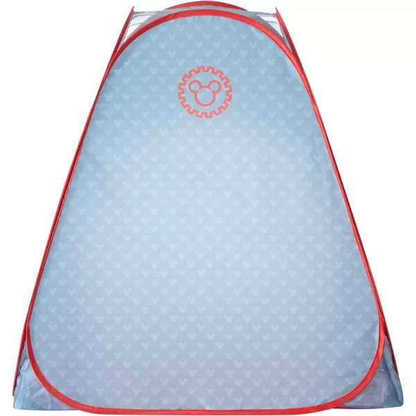 Disney Mickey Mouse 3 Piece Slumber Set with Kids Indoor Outdoor UPF 30+ Pop Up Play Tent with Pillow and Flashlight