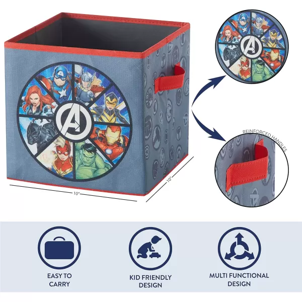 Idea Nuova Marvel Avengers Set of 2 Durable Storage Cubes with Handles