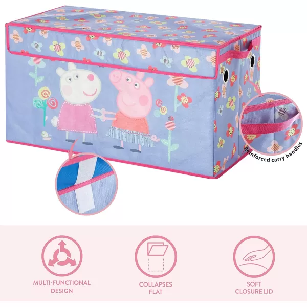 Idea Nuova Marvel Spiderman Collapsible Children’s Toy Storage Trunk, Durable with Soft Lid, 28.5" Wx14.5"x16", Spiderman Blue