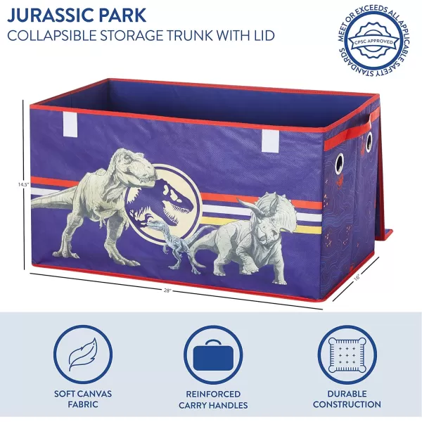 Idea Nuova Marvel Spiderman Collapsible Children’s Toy Storage Trunk, Durable with Soft Lid, 28.5" Wx14.5"x16", Spiderman Blue