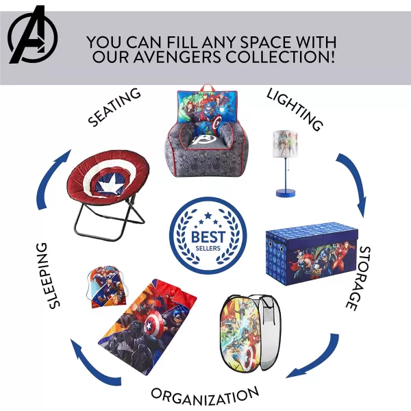 Idea Nuova Marvel Spiderman Collapsible Children’s Toy Storage Trunk, Durable with Soft Lid, 28.5" Wx14.5"x16", Spiderman Blue