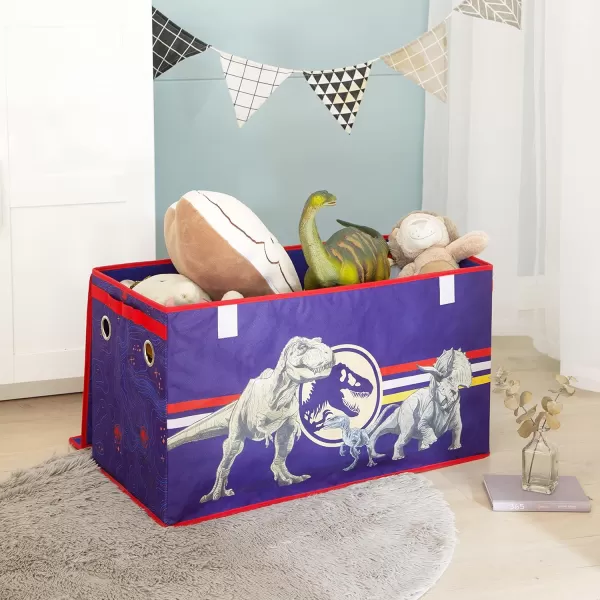 Idea Nuova Marvel Spiderman Collapsible Children’s Toy Storage Trunk, Durable with Soft Lid, 28.5" Wx14.5"x16", Spiderman Blue