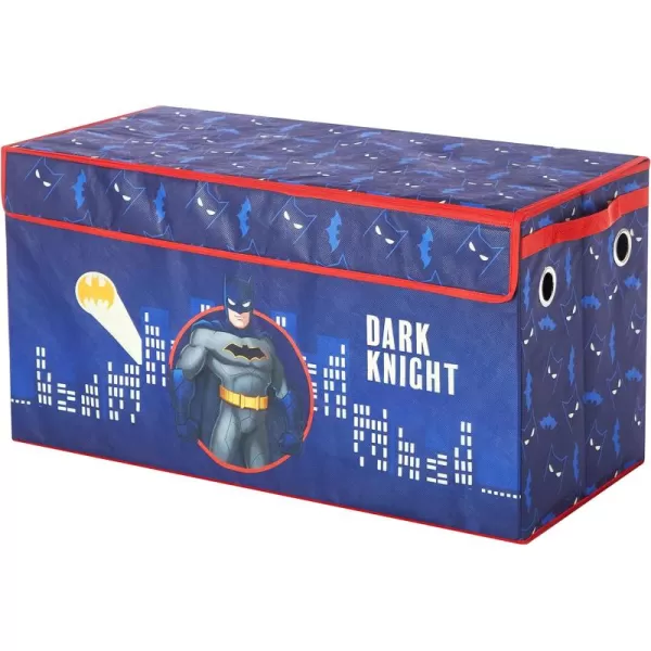 Idea Nuova Marvel Spiderman Collapsible Children’s Toy Storage Trunk, Durable with Soft Lid, 28.5" Wx14.5"x16", Spiderman Blue
