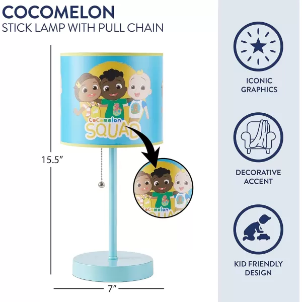 Idea Nuova Peppa Pig Stick Table Kids Lamp with Pull Chain, Themed Printed Decorative Shade