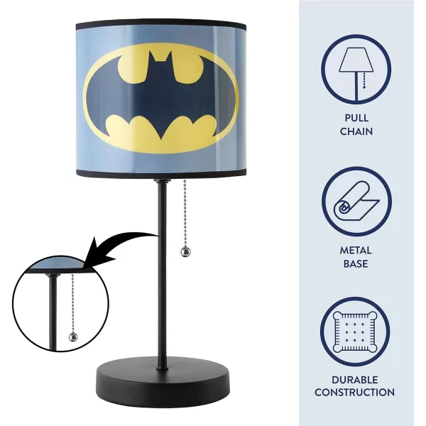 Idea Nuova Peppa Pig Stick Table Kids Lamp with Pull Chain, Themed Printed Decorative Shade