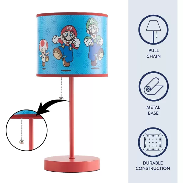 Idea Nuova Peppa Pig Stick Table Kids Lamp with Pull Chain, Themed Printed Decorative Shade