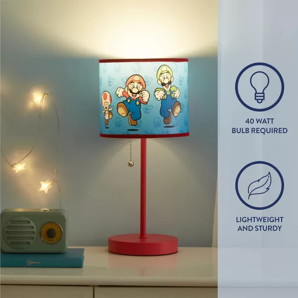 Idea Nuova Peppa Pig Stick Table Kids Lamp with Pull Chain, Themed Printed Decorative Shade