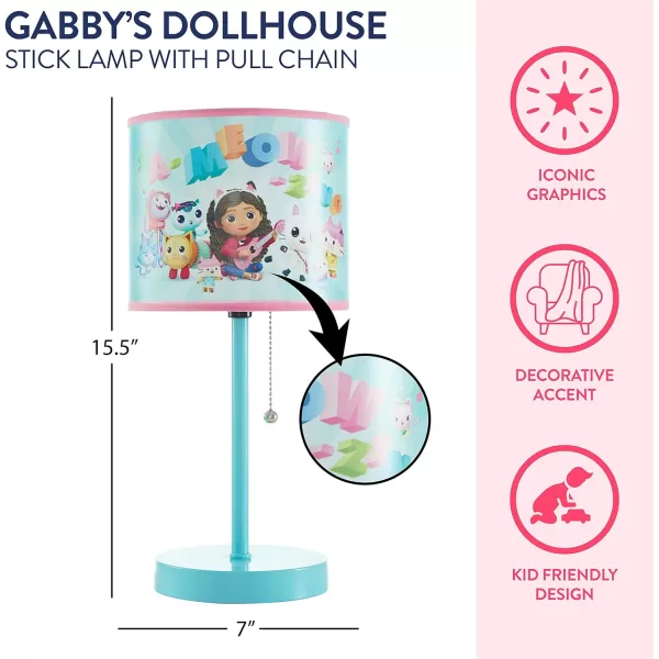 Idea Nuova Peppa Pig Stick Table Kids Lamp with Pull Chain, Themed Printed Decorative Shade