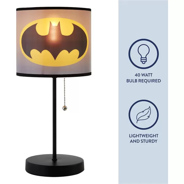 Idea Nuova Peppa Pig Stick Table Kids Lamp with Pull Chain, Themed Printed Decorative Shade