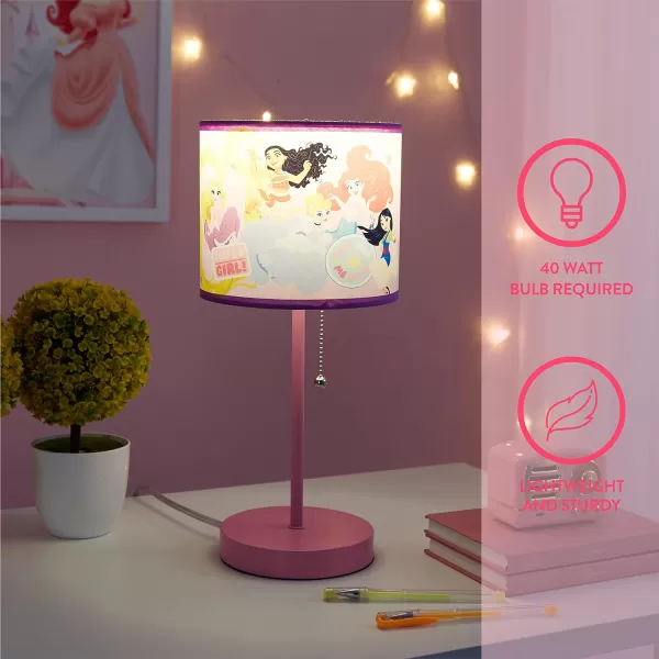 Idea Nuova Peppa Pig Stick Table Kids Lamp with Pull Chain, Themed Printed Decorative Shade