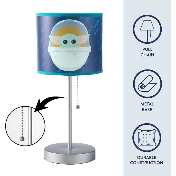 Idea Nuova Peppa Pig Stick Table Kids Lamp with Pull Chain, Themed Printed Decorative Shade