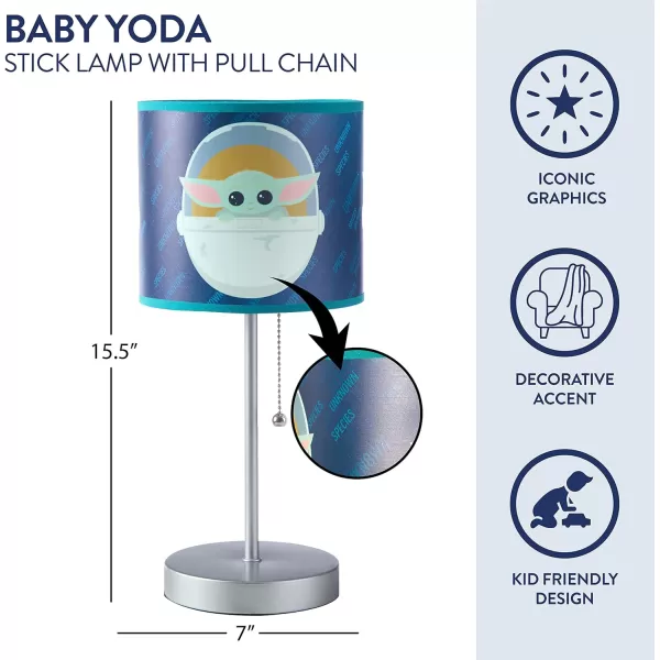Idea Nuova Peppa Pig Stick Table Kids Lamp with Pull Chain, Themed Printed Decorative Shade