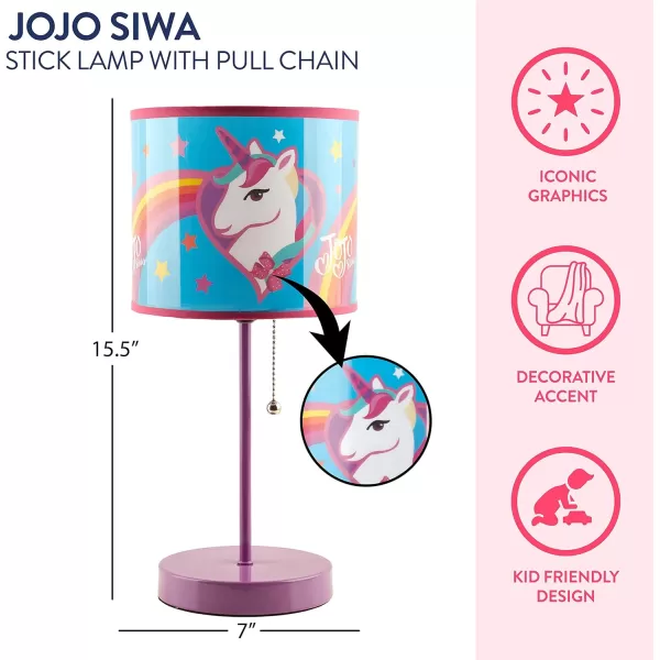 Idea Nuova Peppa Pig Stick Table Kids Lamp with Pull Chain, Themed Printed Decorative Shade
