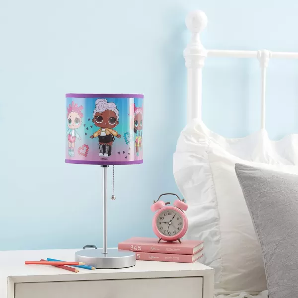 Idea Nuova Peppa Pig Stick Table Kids Lamp with Pull Chain, Themed Printed Decorative Shade