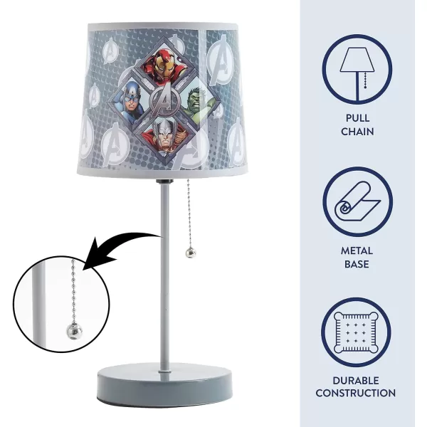 Idea Nuova Peppa Pig Stick Table Kids Lamp with Pull Chain, Themed Printed Decorative Shade