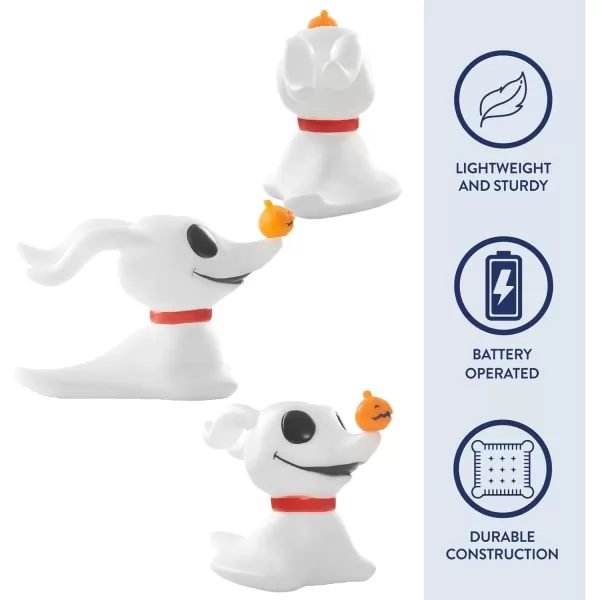 Idea Nuova Disney Nightmare Before Christmas Zero Figural LED Novelty Table Top Mood Light, 8" H x 9" L