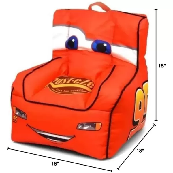 imageIdea Nuova PJ Mask Toddler Nylon Bean Bag Chair with Piping ampamp Top Carry Handle NK570401 MediumCars