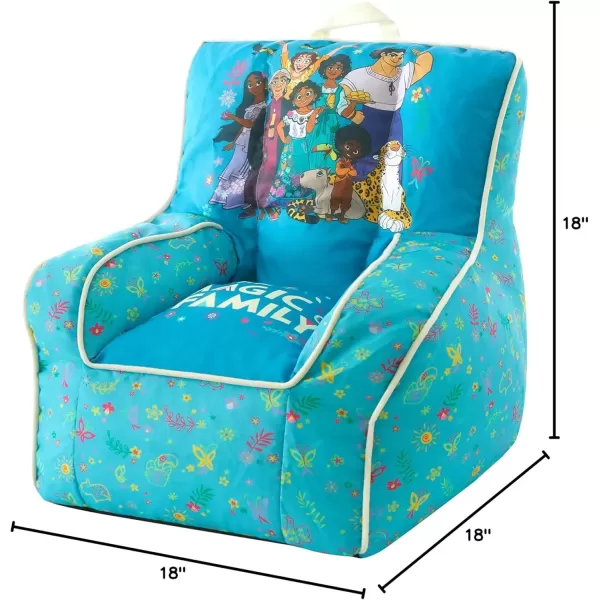 imageIdea Nuova PJ Mask Toddler Nylon Bean Bag Chair with Piping ampamp Top Carry Handle NK570401 MediumEncanto
