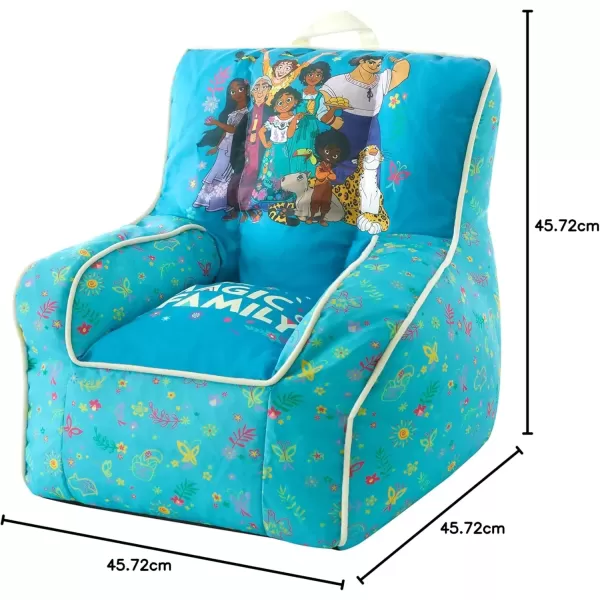 imageIdea Nuova PJ Mask Toddler Nylon Bean Bag Chair with Piping ampamp Top Carry Handle NK570401 MediumEncanto