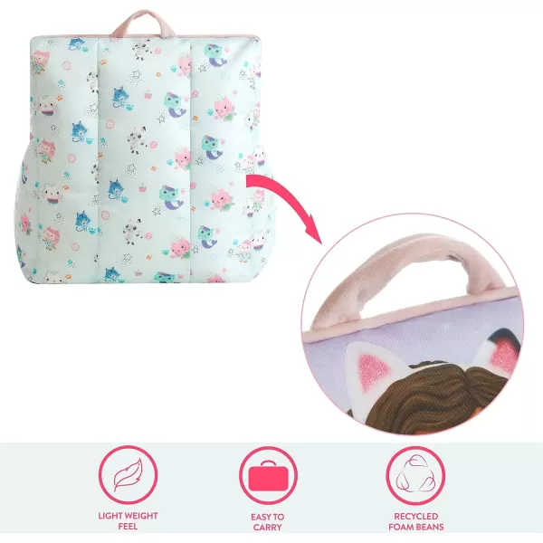 imageIdea Nuova PJ Mask Toddler Nylon Bean Bag Chair with Piping ampamp Top Carry Handle NK570401 MediumGabbys Dollhouse