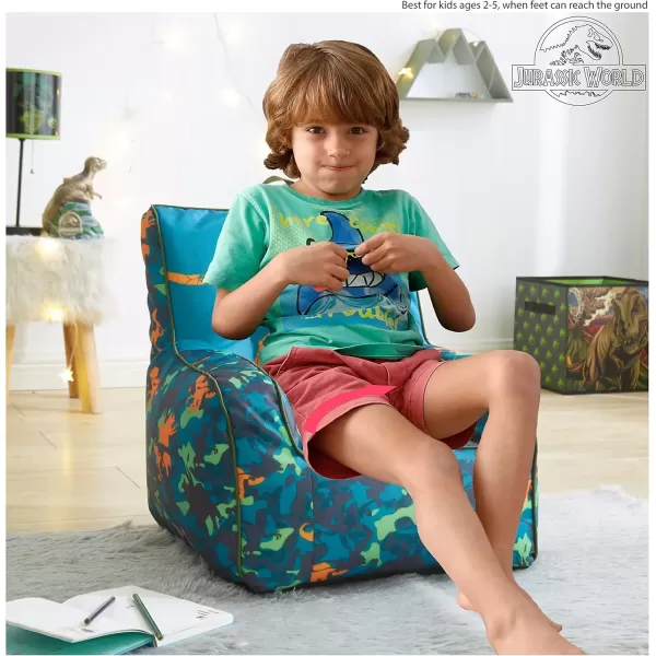 imageIdea Nuova PJ Mask Toddler Nylon Bean Bag Chair with Piping ampamp Top Carry Handle NK570401 MediumJurassic World 2