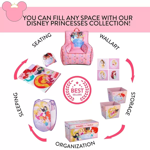 imageIdea Nuova PJ Mask Toddler Nylon Bean Bag Chair with Piping ampamp Top Carry Handle NK570401 MediumLittle Mermaid