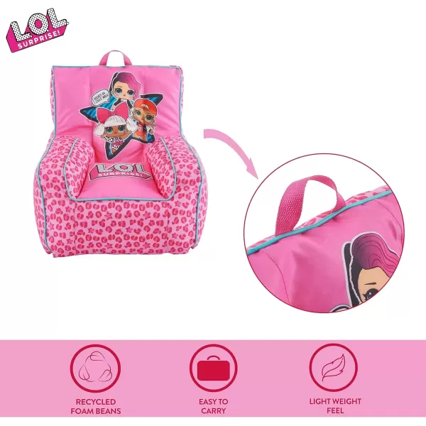 imageIdea Nuova PJ Mask Toddler Nylon Bean Bag Chair with Piping ampamp Top Carry Handle NK570401 MediumLol Surprise