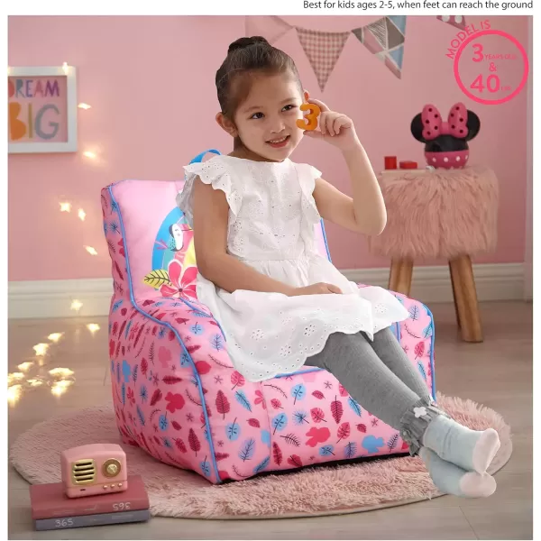imageIdea Nuova PJ Mask Toddler Nylon Bean Bag Chair with Piping ampamp Top Carry Handle NK570401 MediumMinnie Mouse